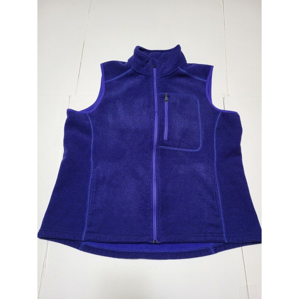 (#L6) Duluth Trading Mens XL Fleece Vest Blue Full Zip Outdoor Work